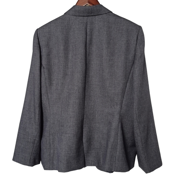 Tahari Arthur S. Levine Blue Blazer Business Career Jacket Crosshatch Size 18 - Picture 4 of 12